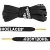 Black Off-White Style "SHOELACES" With Gold Tips