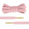 Mocha Pink Flat Cotton Shoelaces with Gold Tips