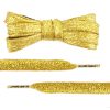Gold Glitter Shoelaces with Clear Plastic Tips
