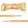 Luxury Leather Gold Shoes Lace with Gold Tips