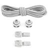 Light Grey Striped No-Tie Laces - 47 inches