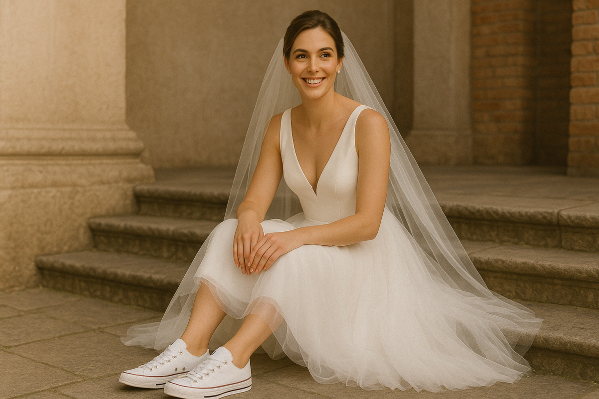 wedding dress with nikes