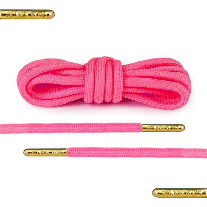 pink rope shoelaces round